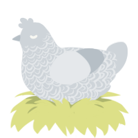 A mist chicken with a double-lace pattern