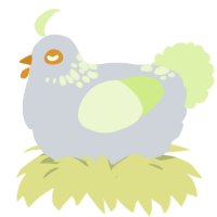 (unnamed), a mist and apple chicken with a neck-speckle pattern