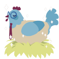 freeman, a honey and sky chicken with a head pattern