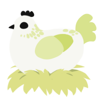 (unnamed), a white and lemon chicken with a neck-speckle pattern