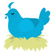 2 mod cerulean, a cerulean chicken with a double-lace pattern