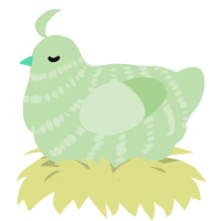 Iceberg Lettuce, a gluppy chicken with a bar pattern