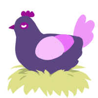 A overcast and lavender chicken