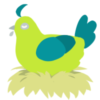 Baja Blast, a lime and teal chicken