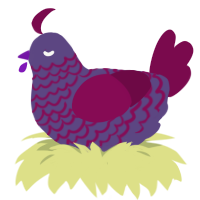 A overcast and wine chicken with a lace pattern