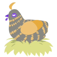 Peppermint tea, a ash and honey chicken with a bar pattern