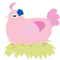 A rose and pink chicken