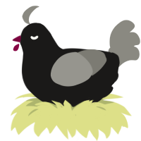 A sable and ash chicken