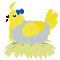 A silver and yellow chicken with a head pattern