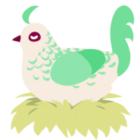 Ice Cream, a cream and spring chicken with a half-lace pattern
