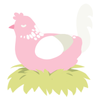(unnamed), a rose and white chicken with a neck-speckle pattern