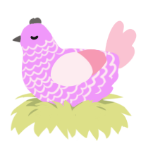 lavender rose latte, a lavender and rose chicken with a lace pattern
