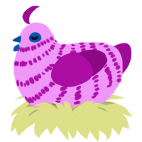 (unnamed), a lavender and plum chicken with a bar pattern