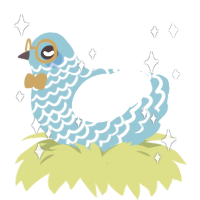 NEOTHEATER, a russet and sable chicken with a lace pattern