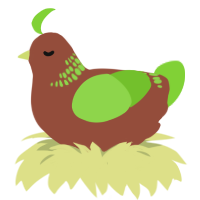 A russet and grass chicken with a neck-band pattern