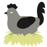 A ash and sable chicken
