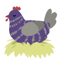 A overcast and ash chicken with a bar pattern