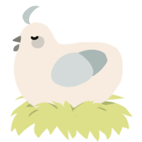 A cream and silver chicken