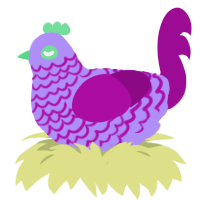 (unnamed), a lilac and plum chicken with a lace pattern