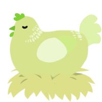 Melona, a lemon and apple chicken with a neck-band pattern