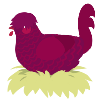 (unnamed), a wine and maroon chicken with a lace pattern