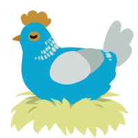 (unnamed), a cerulean and silver chicken with a neck-band pattern