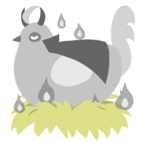 A silver and mist chicken