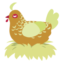 A gold and lemon chicken with a half-lace pattern