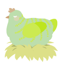 ohhh edamame, a gluppy and lime chicken with a half-bar pattern