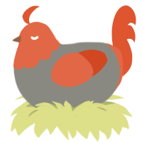 (unnamed), a ash and vermilion chicken with a head pattern