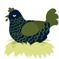 Olivier, a tumblr and olive chicken with a lace pattern