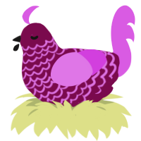 (unnamed), a wine and orchid chicken with a lace pattern