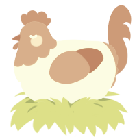 A mist and vermilion chicken with a head pattern
