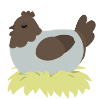 A silver and bark chicken with a head pattern