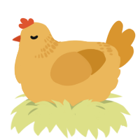A honey and orange chicken with a neck-band pattern