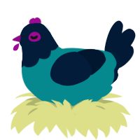 (unnamed), a teal and tumblr chicken with a head pattern
