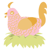 lineage curse g3, a rose and honey chicken with a lace pattern