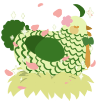 A apple and leaf chicken with a lace pattern