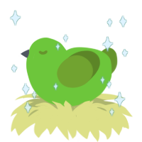 green apple, a grass and chartreuse chicken