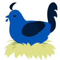 A ultramarine and tumblr chicken