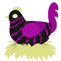 (unnamed), a sable and plum chicken with a bar pattern