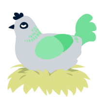 A mist and spring chicken with a neck-band pattern