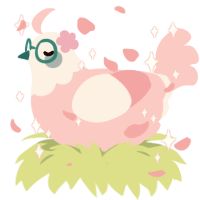 A rose chicken with a head pattern