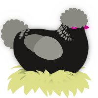 A sable and ash chicken with a neck-band pattern
