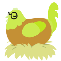 golden goose, a gold and lime chicken with a head pattern