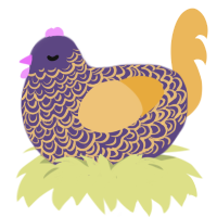 A overcast and honey chicken with a double-lace pattern