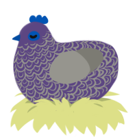 A overcast and ash chicken with a double-lace pattern