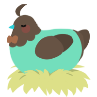 Sir Colgate, a mint and bark chicken with a head pattern