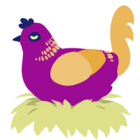 A plum and honey chicken with a neck-band pattern