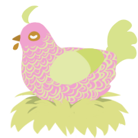 Pink Lemonade, a pink and lemon chicken with a double-lace pattern